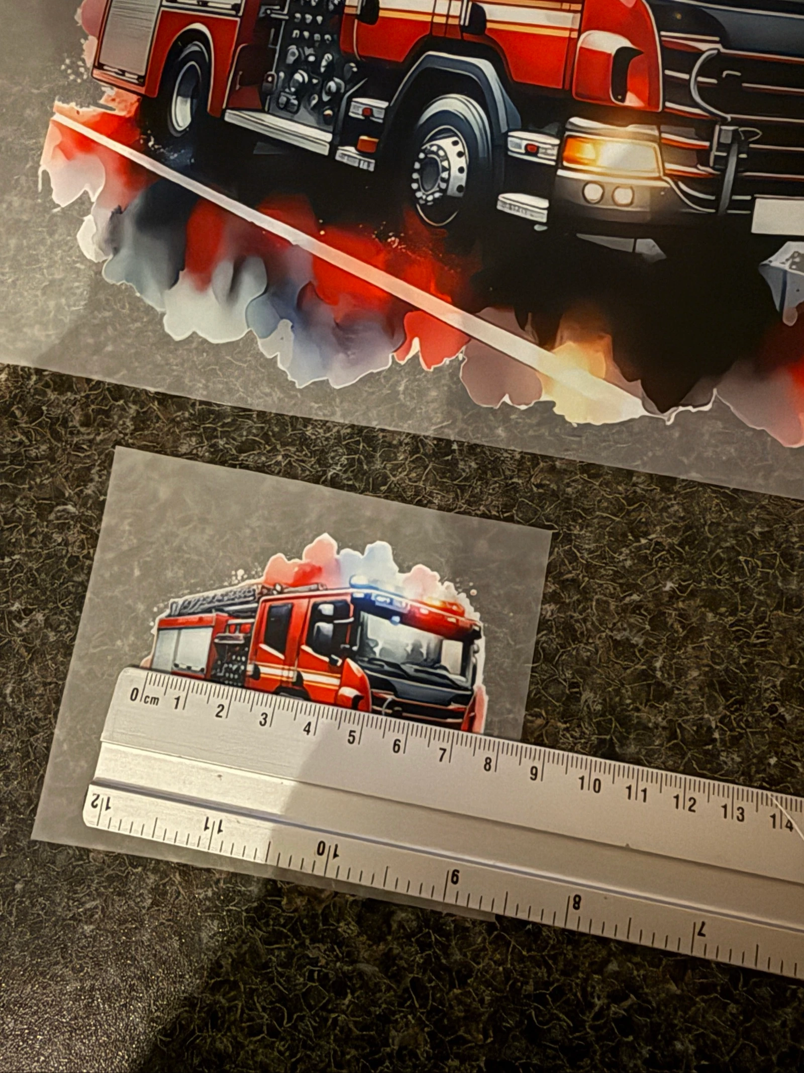 DTF Brandweerwagen Stickers - 2 Maten – photo 2